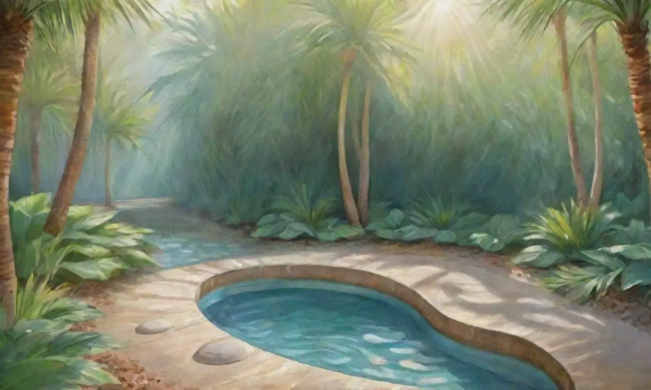 Un paisaje tropical sereno y relajante con palmeras