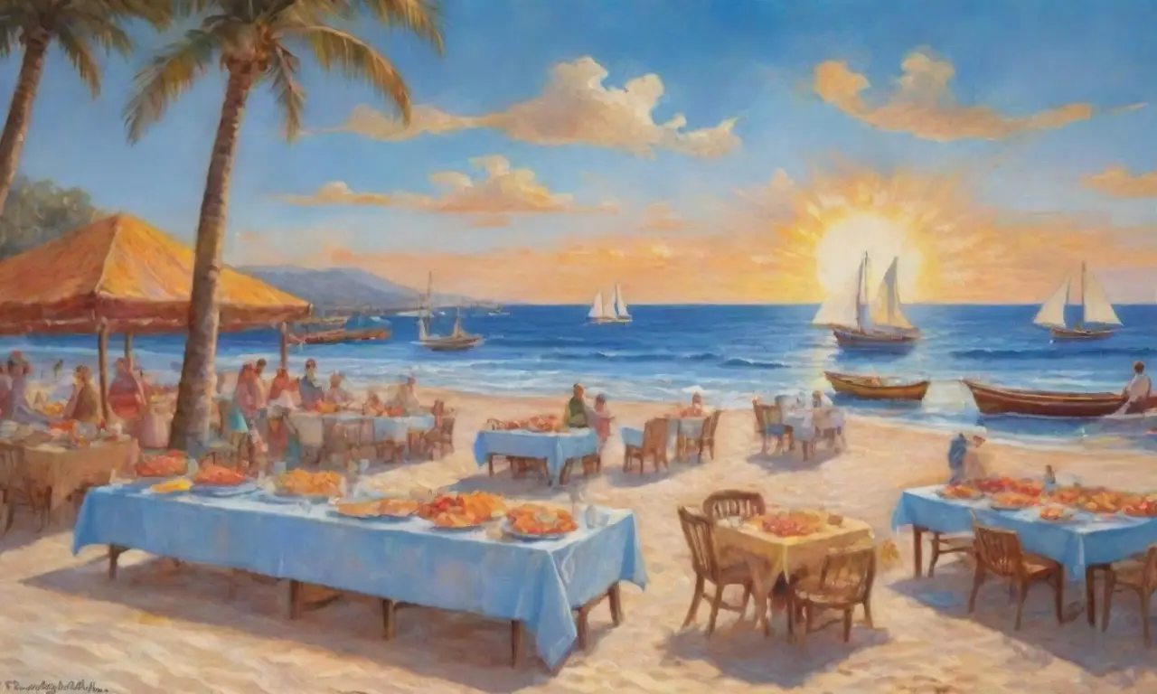 Un vibrante paisaje costero con mar azul