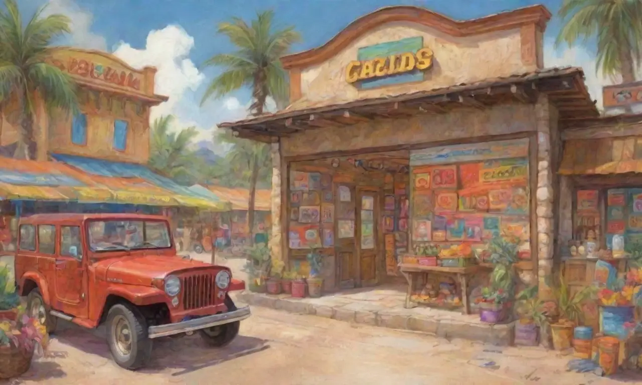 Una escena vibrante llena de color