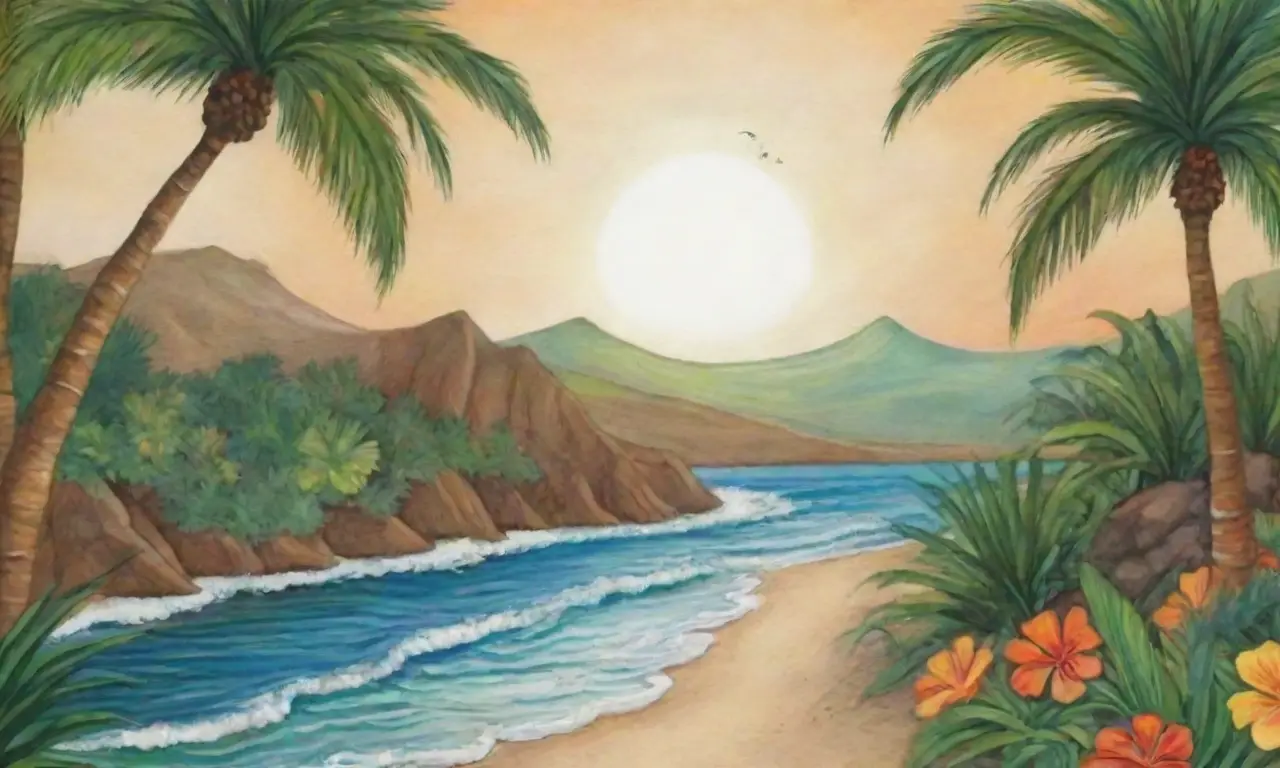 Una sinfonía de colores y texturas tropicales que captura la vida y el movimiento de la naturaleza