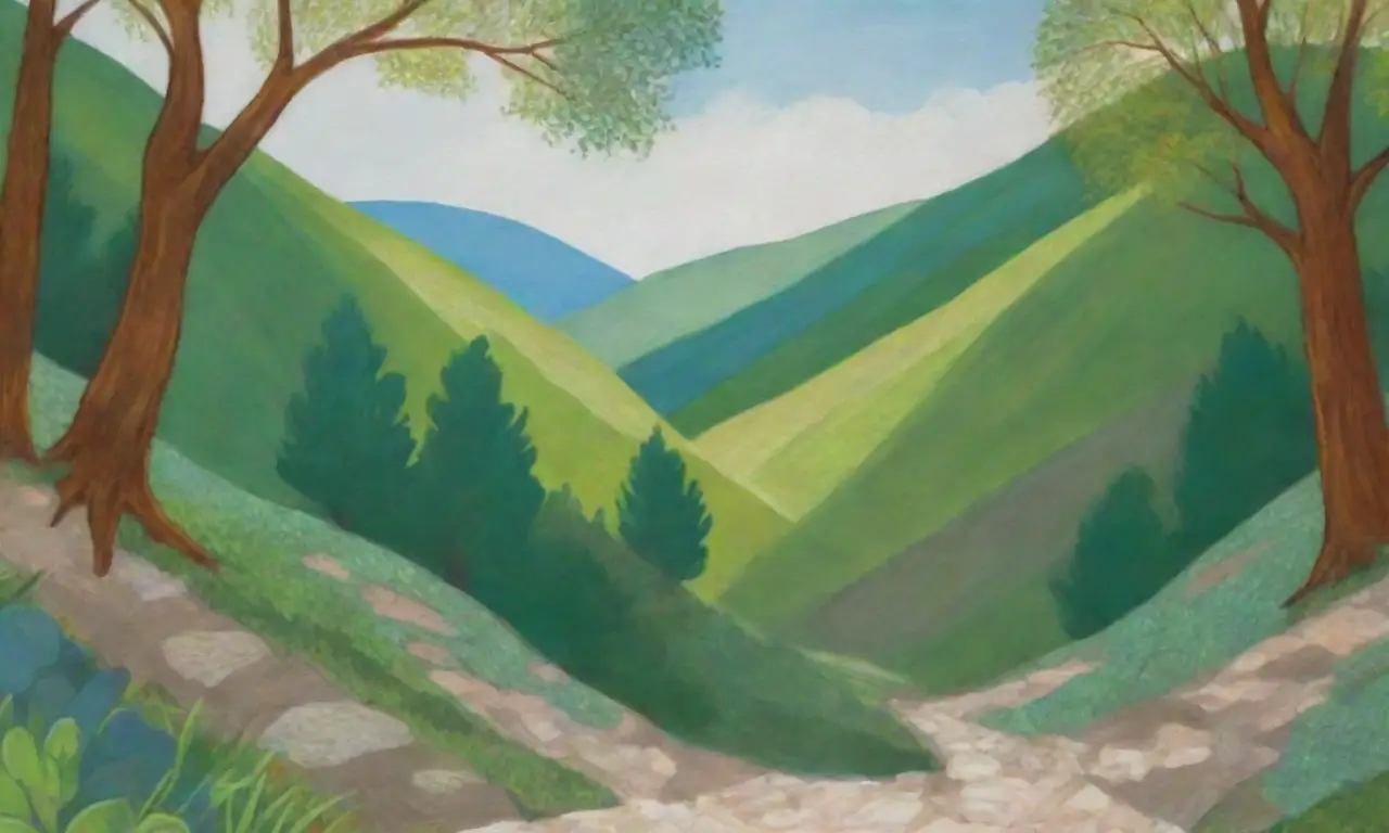 Un paisaje sereno y vibrante que fusiona naturaleza