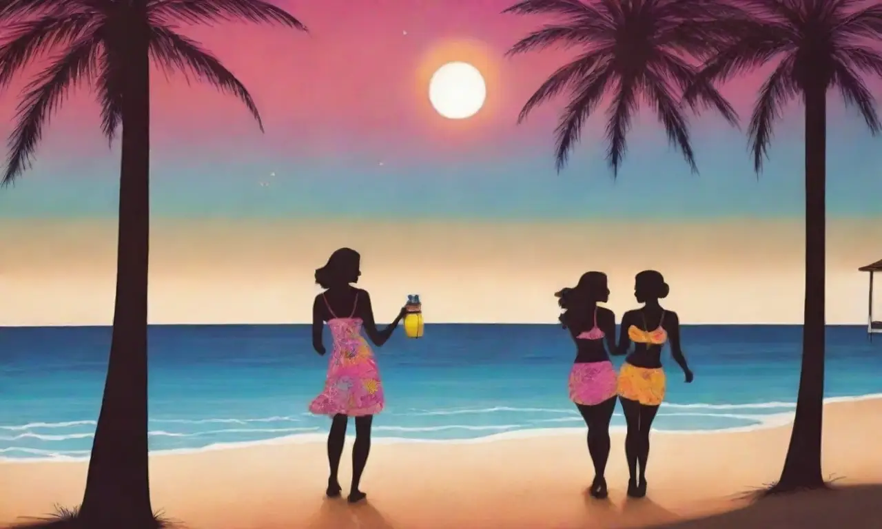 Un atardecer vibrante en la playa