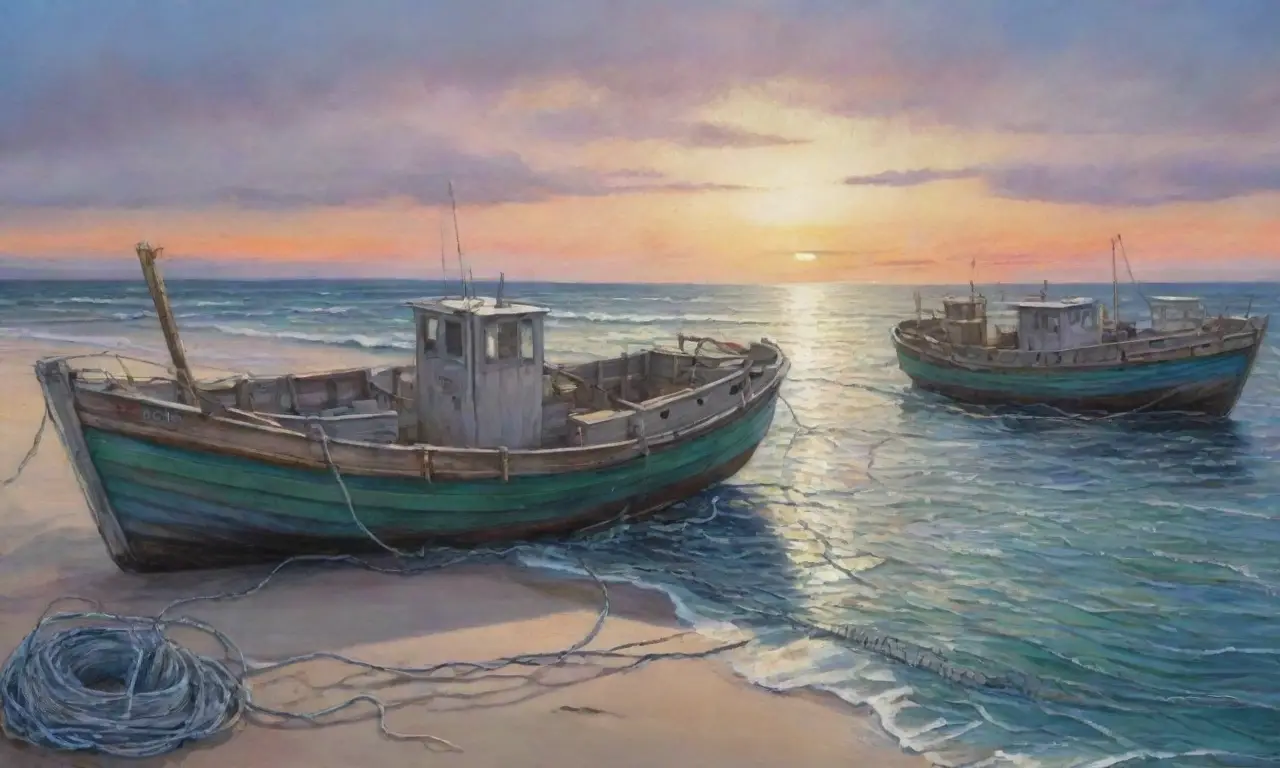 Escena costera con olas azules