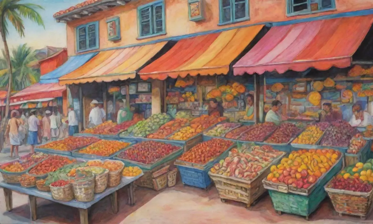 Colores vibrantes y texturas evocadoras representan la vida y la cultura caribeña