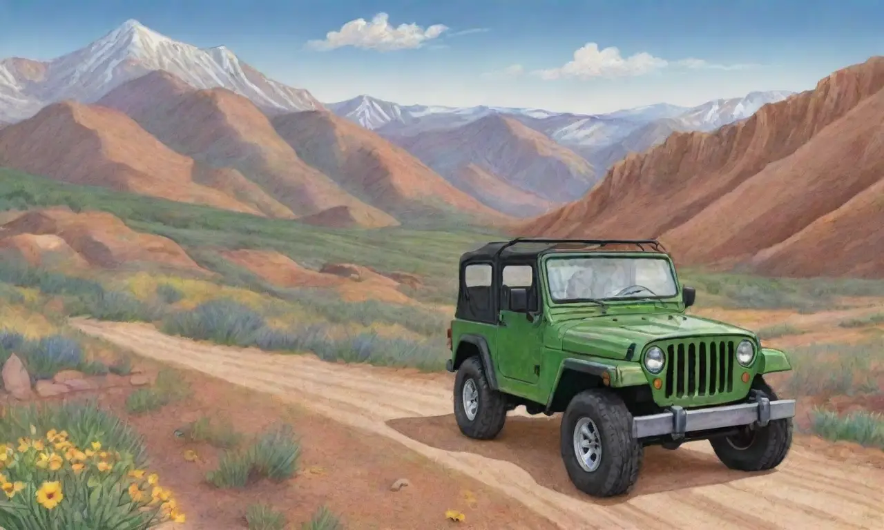 Montañas soleadas con senderos de tierra