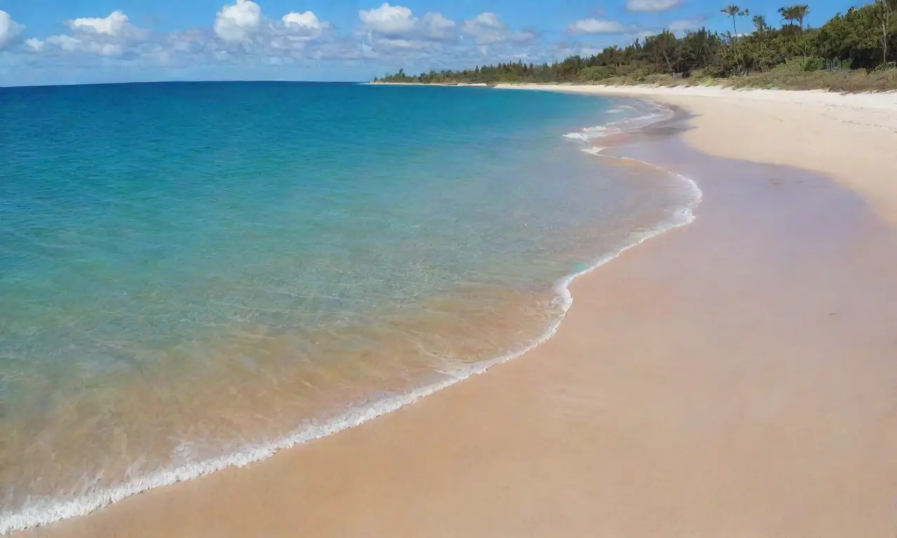 Un tranquilo paisaje de playa con agua turquesa