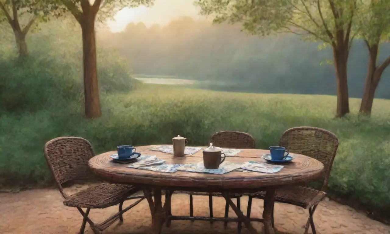 Un escenario acogedor con tazas de café humeantes
