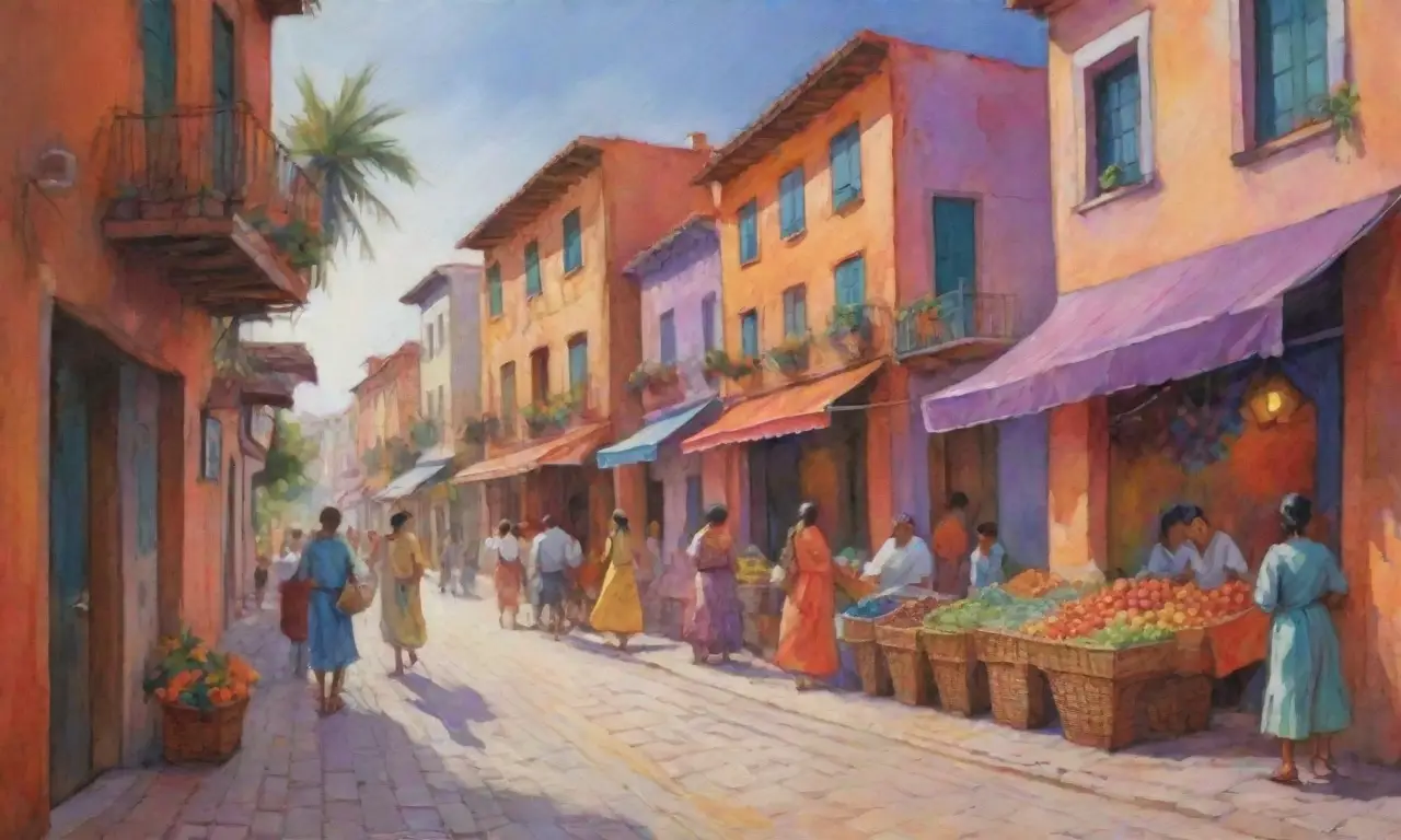 Escenas vibrantes de vida callejera