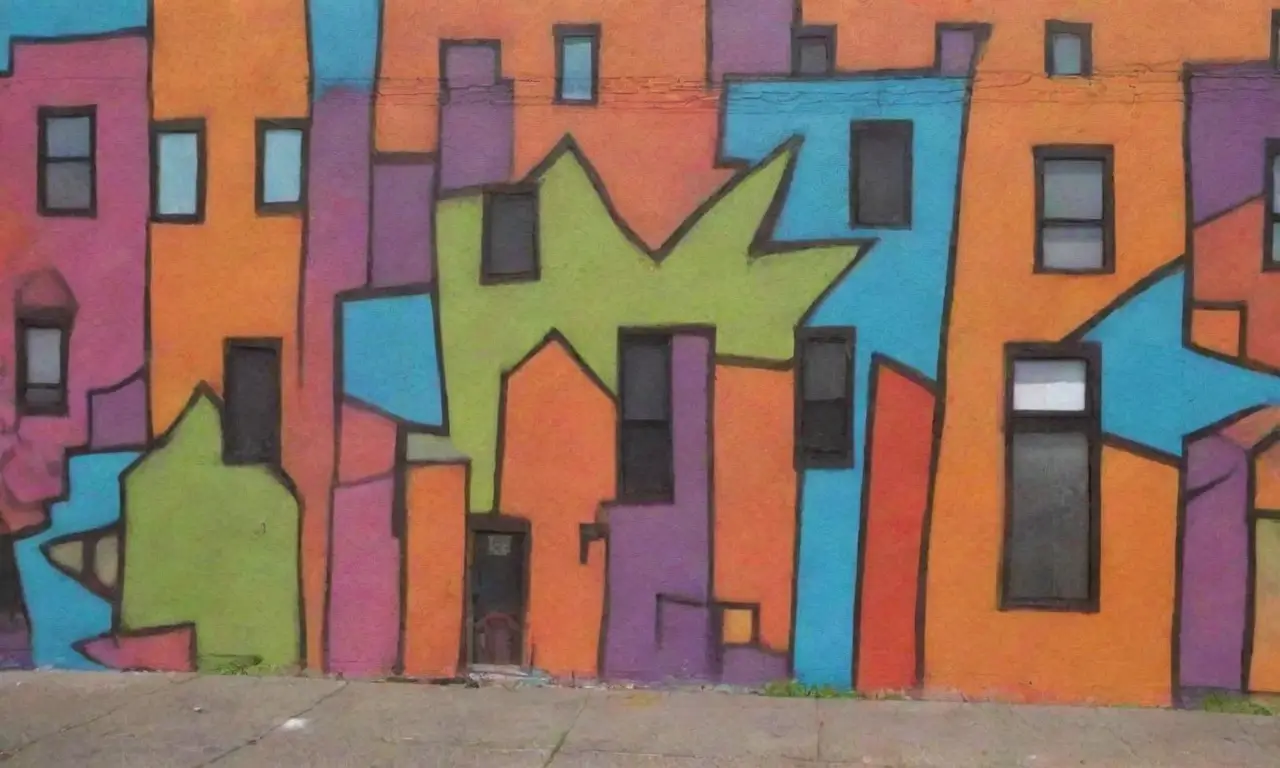 Un mural vibrante mezcla colores