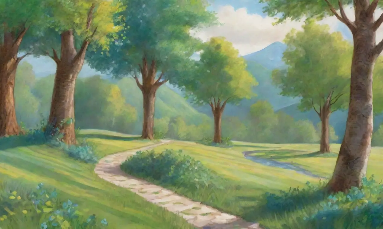 Un paisaje idílico con un cielo azul