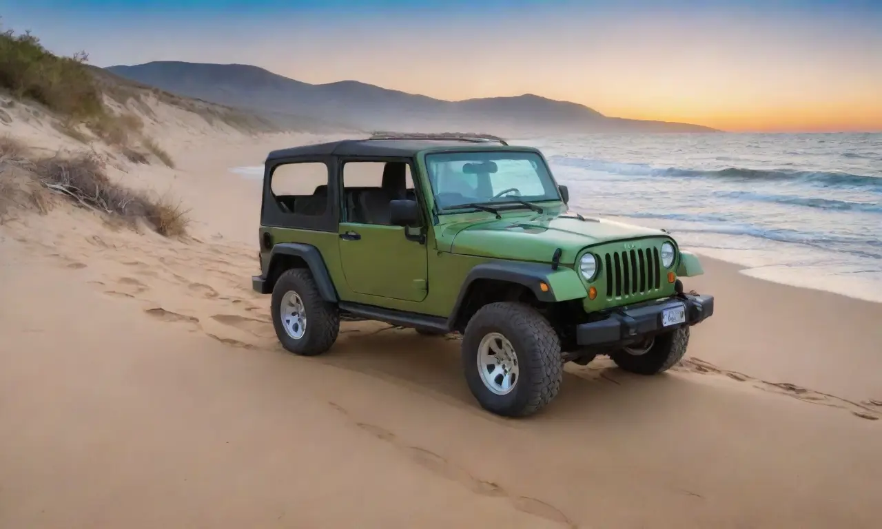 Escena costera con vegetación