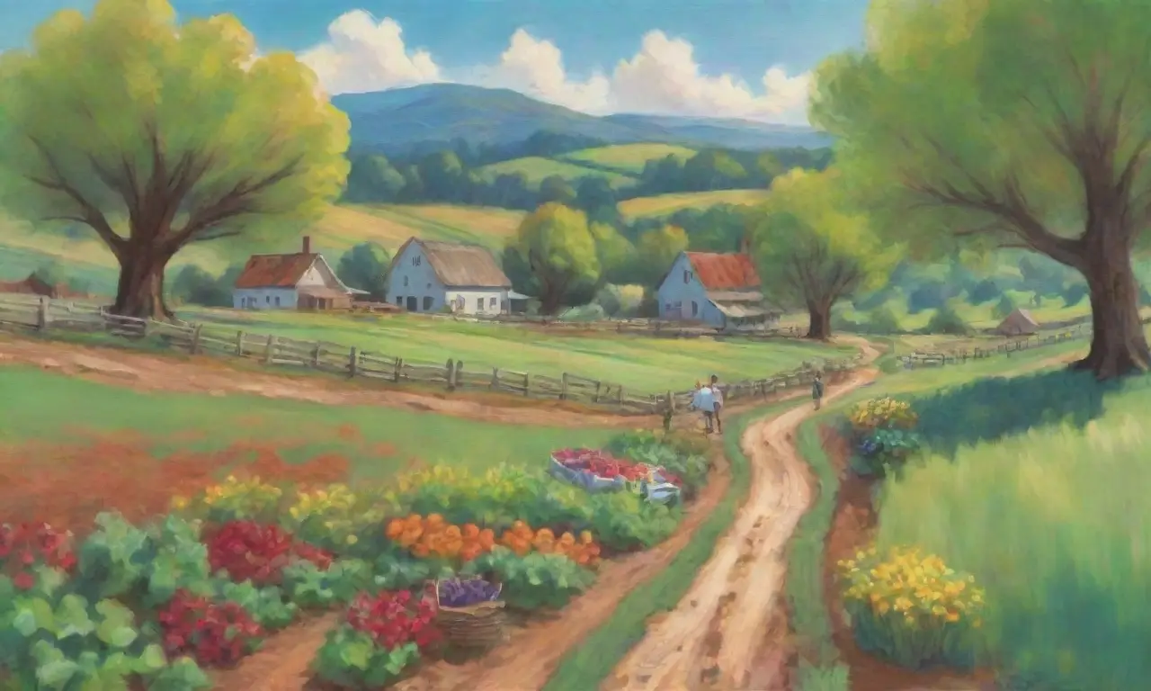 Un paisaje rural vibrante y acogedor