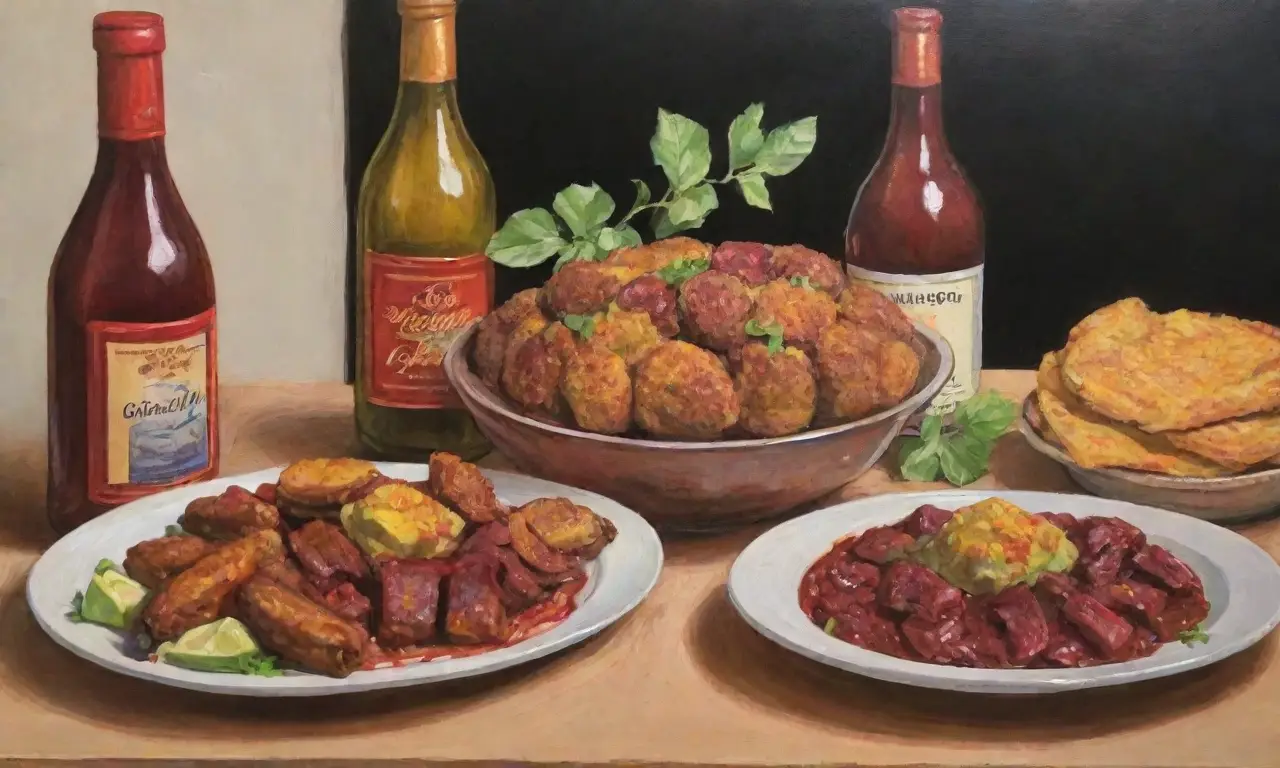 Escena íntima de cena con botellas de vino