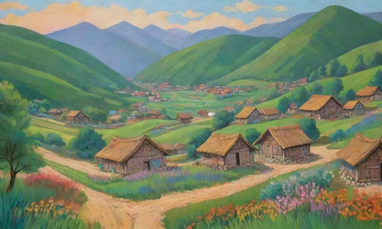 Montañas verdes y suaves colinas en un vibrante paisaje lleno de vida