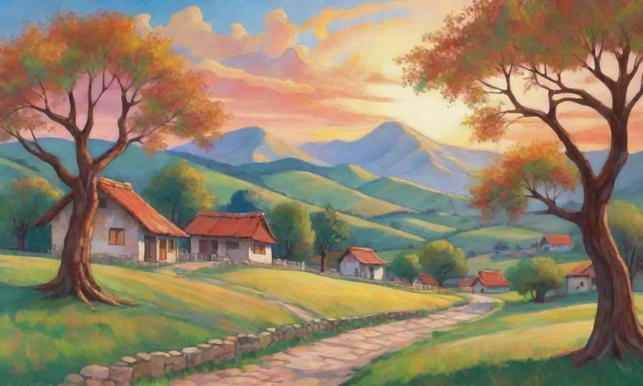 Paisajes vibrantes con montañas