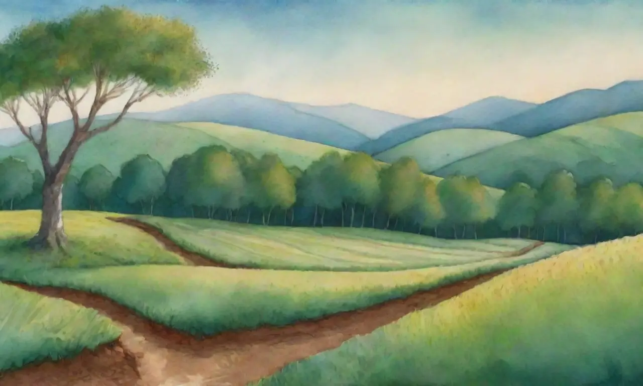 Un paisaje armonioso de coloridos cafetales en las colinas de la República Dominicana