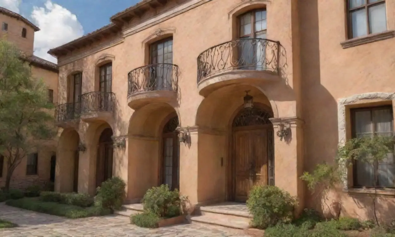 Arquitectura colonial vibrante y detalles intrincados en un ambiente nostálgico