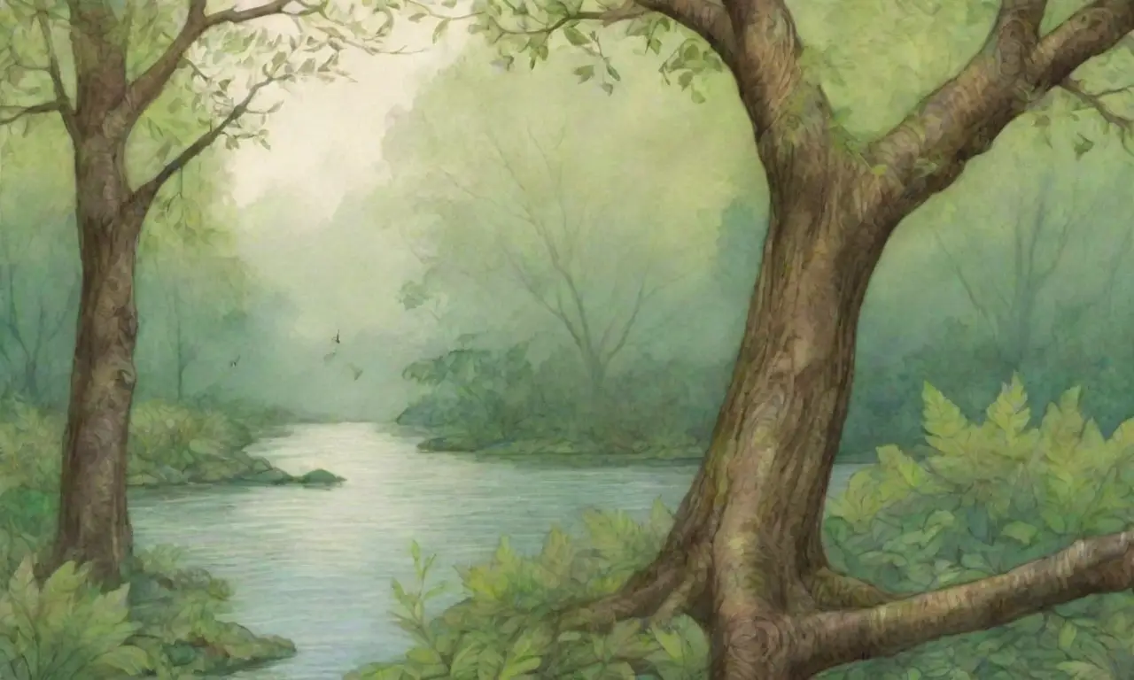 Naturaleza vibrante con detalles intrincados y un aire de exploración