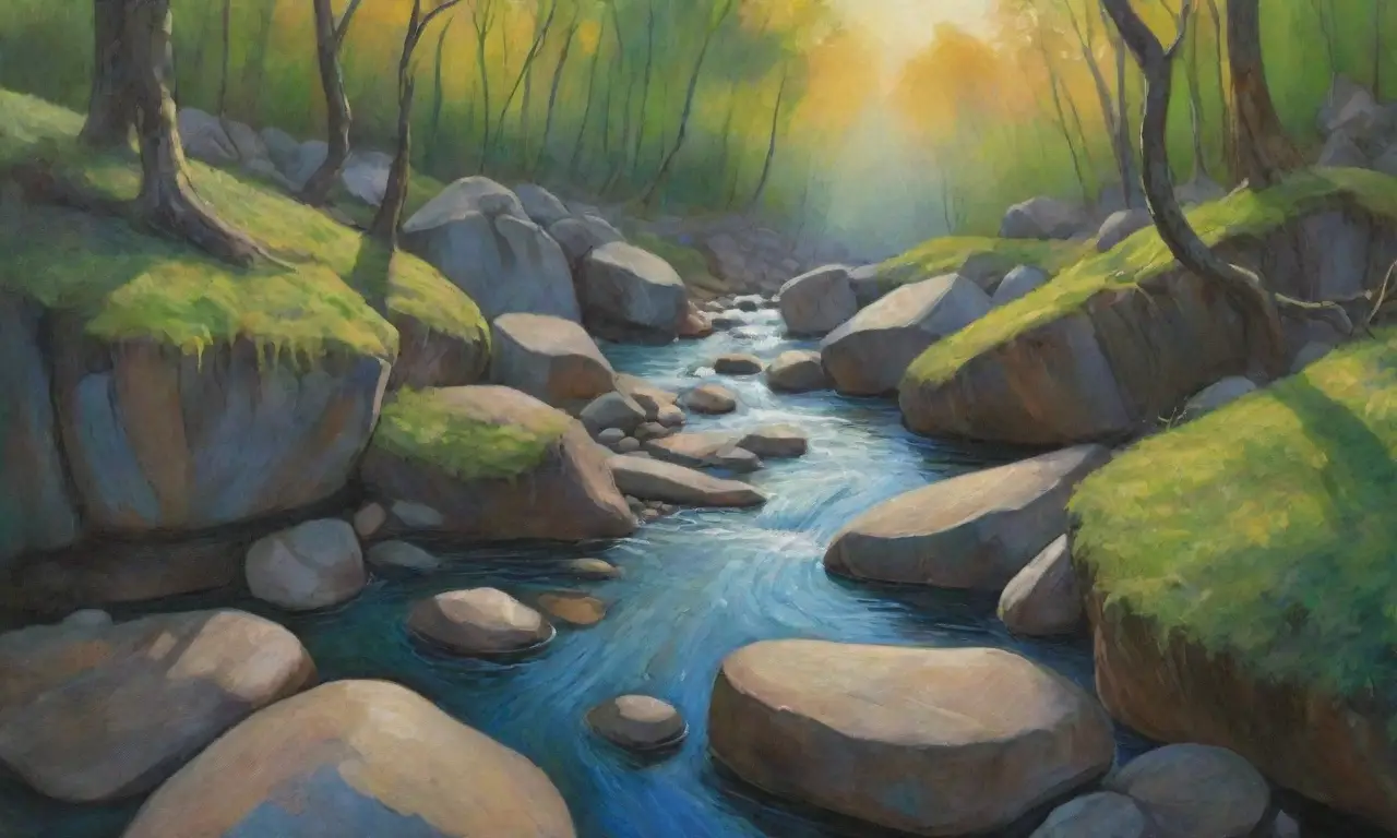 Un paisaje vibrante de agua azul