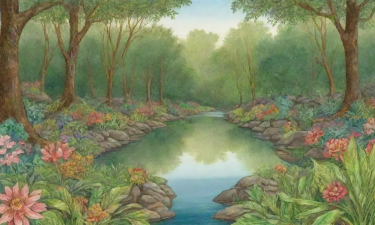 Naturaleza vibrante con colores