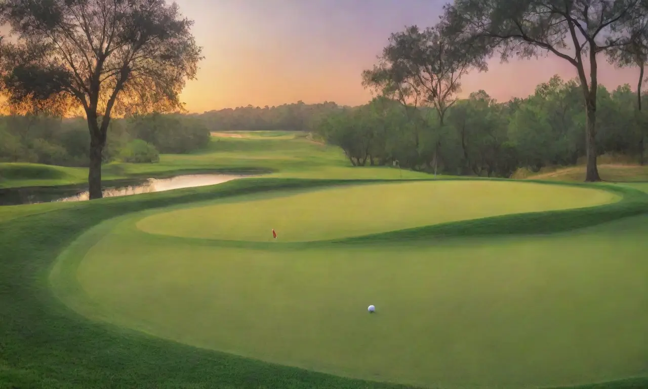 Un vibrante día de golf con paisajes verdes