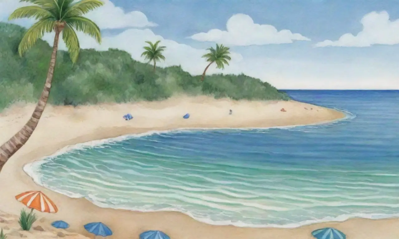 Un paisaje costero con agua azul vibrante