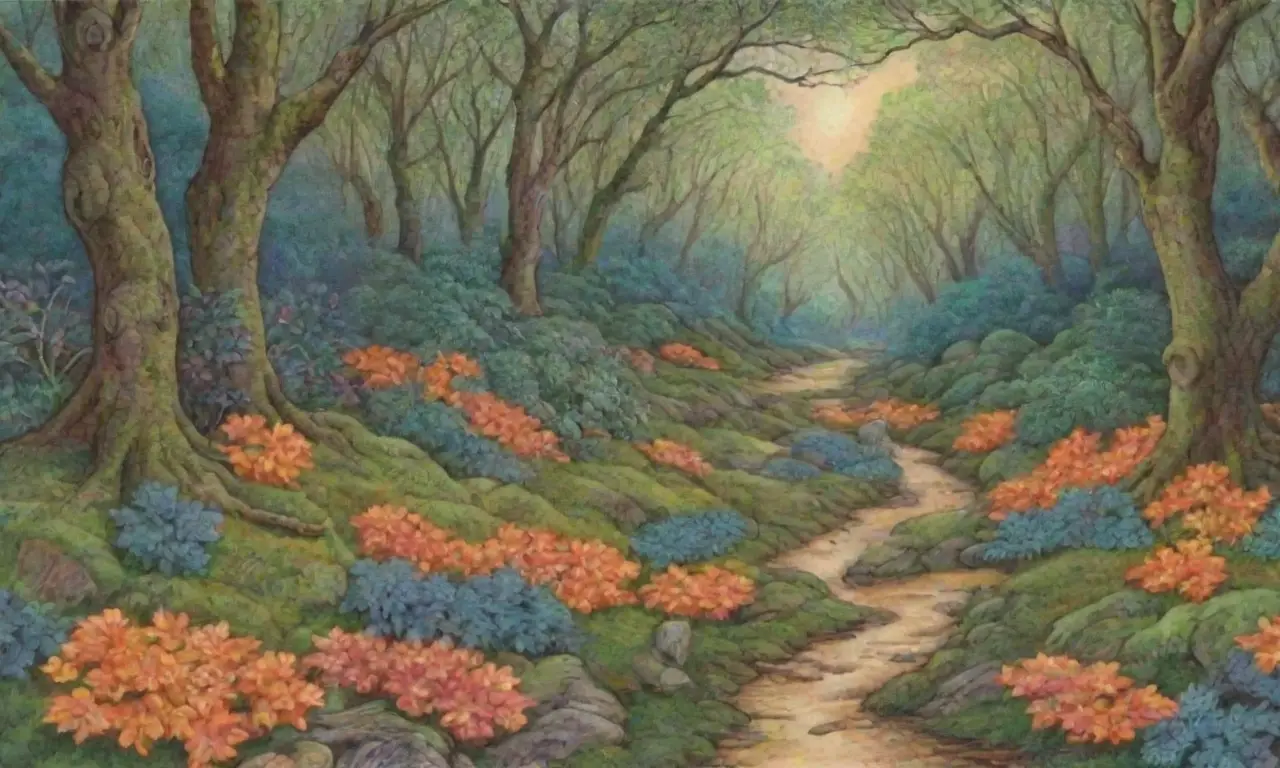 Un paisaje exuberante con flora vibrante