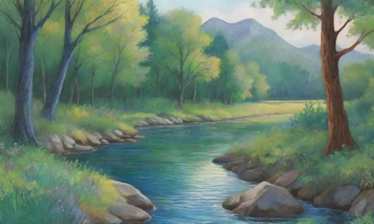 Un paisaje natural sereno con árboles verdes