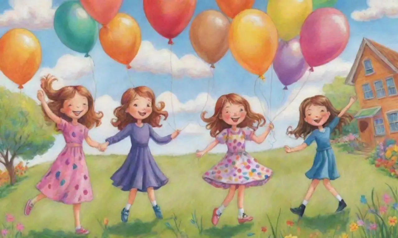 Colores vibrantes y formas alegres llenan la escena de vida y emoción