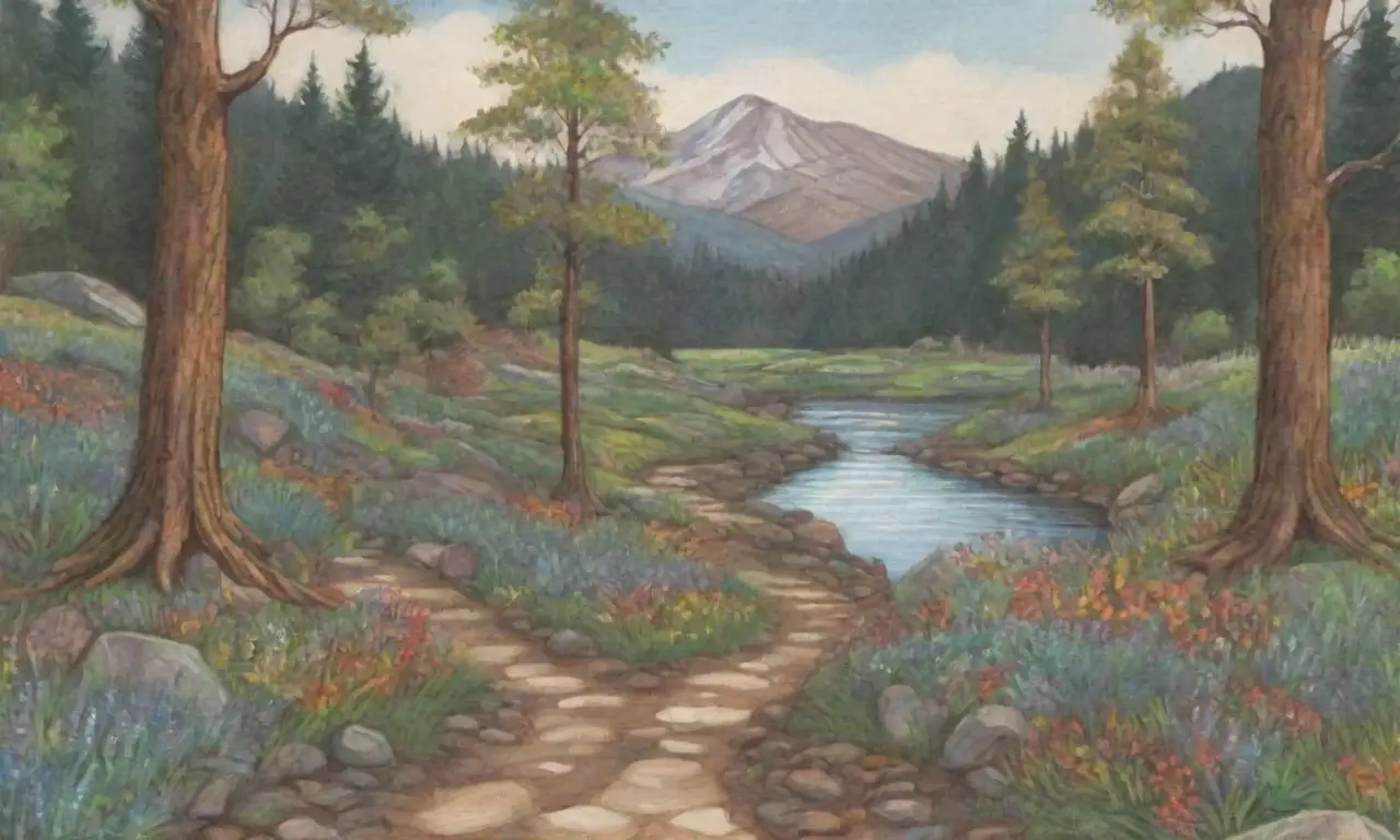 Un paisaje detallado invita a la exploración con sus colores