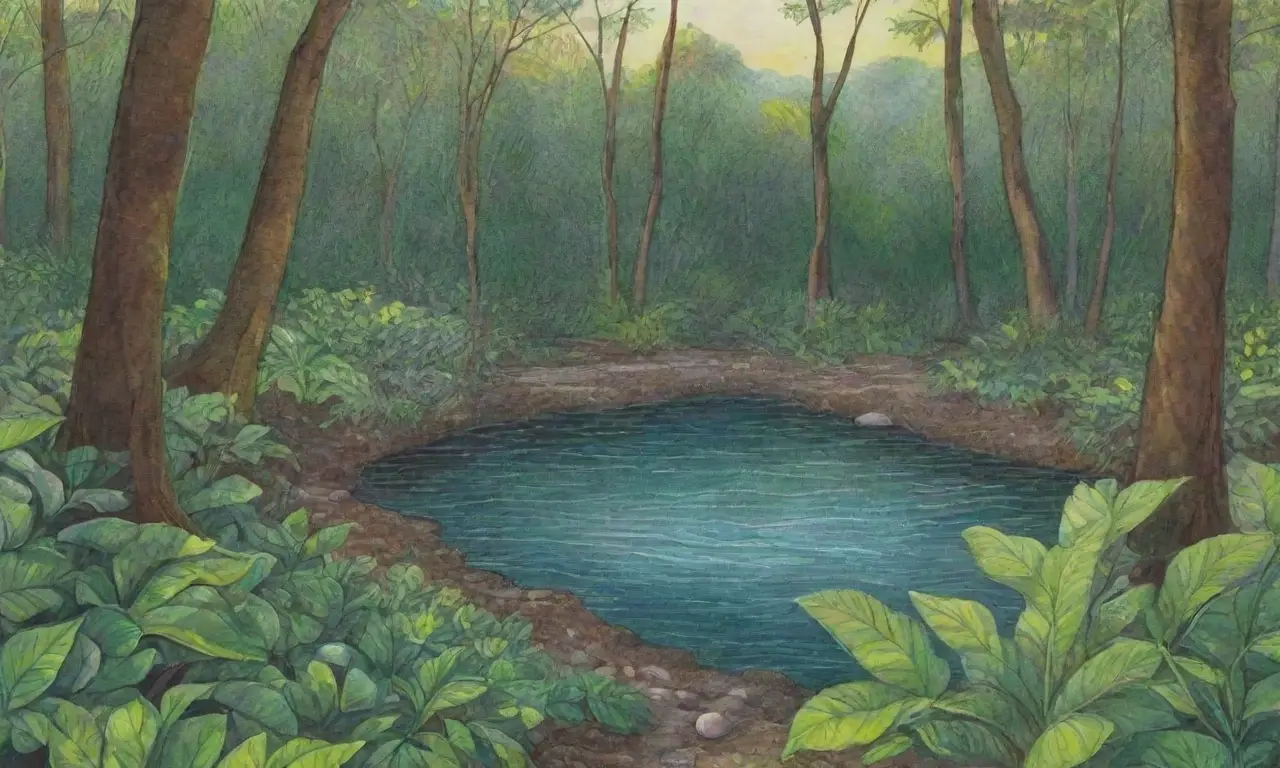 Un paisaje natural vibrante con vegetación