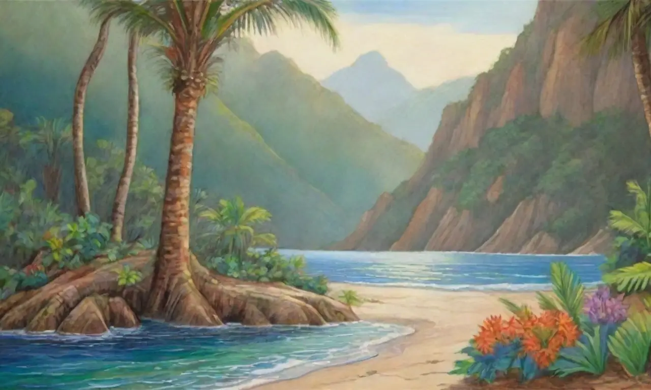 Un paisaje vibrante y pleno de vida que fusiona flora