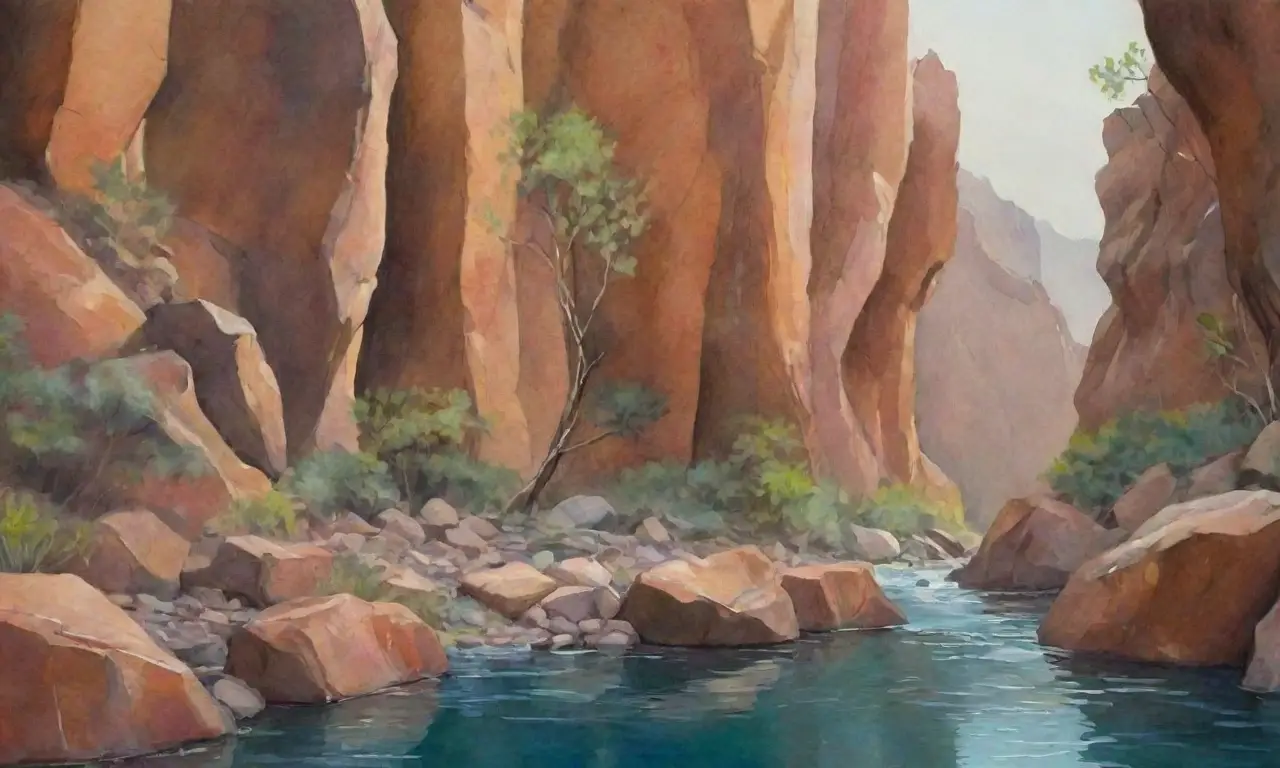 Un cañón vibrante con sombras profundas