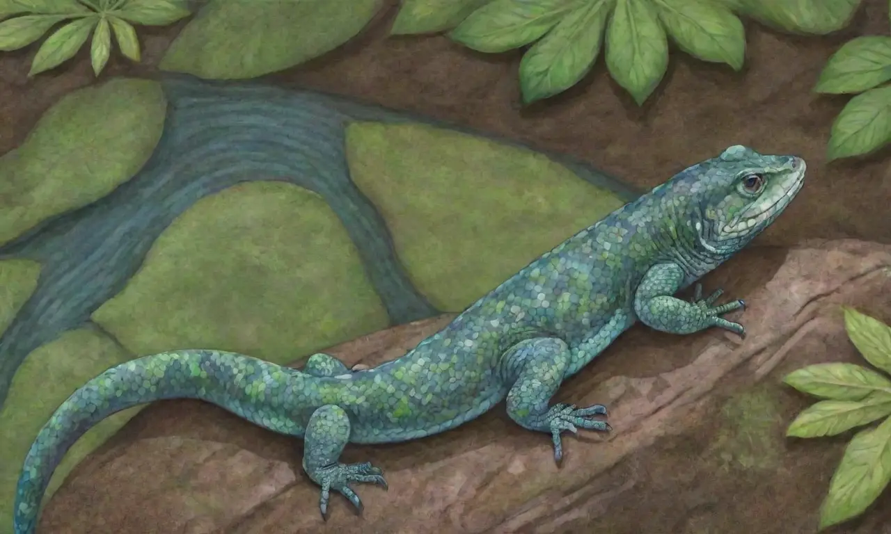 Escamas verdes brillantes